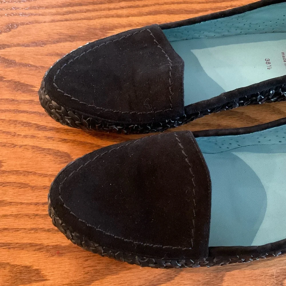 Thierry Rabotin Black Suede/Leather, Sacchetto Technique Loafers, Sz 8.5